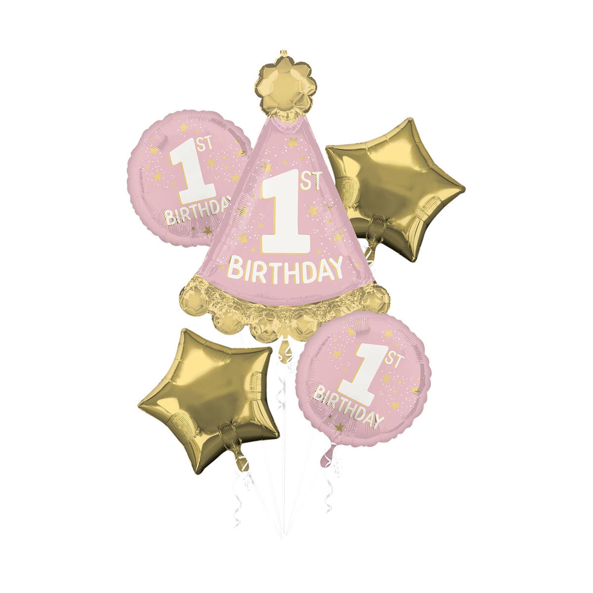 Little Miss One-derful Satin Foil Balloon Bouquet